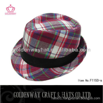 Fantastic checked fedora wholesale